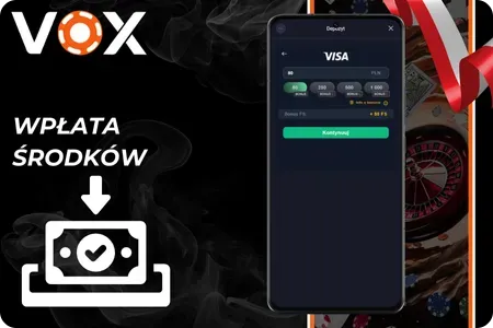 Wpłata środków w Vox Casino App